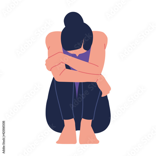 depressed woman lonely