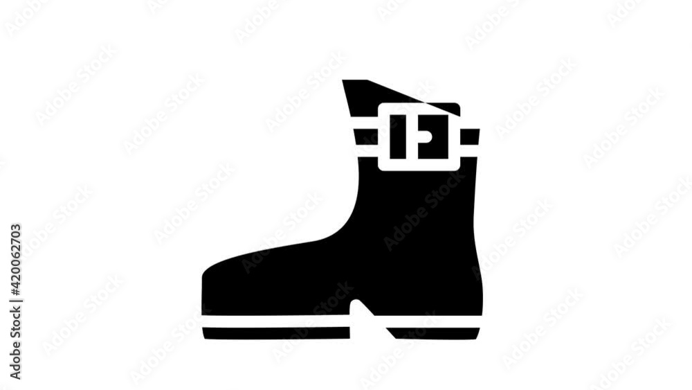 autumn shoe glyph icon animation autumn shoe glyph icon animation