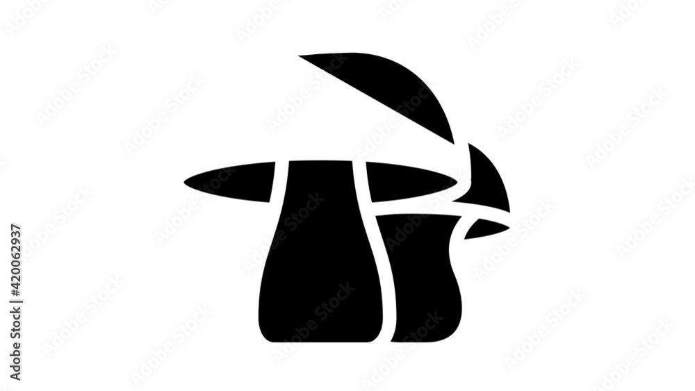 mushrooms vegetables glyph icon animation mushrooms vegetables glyph icon animation