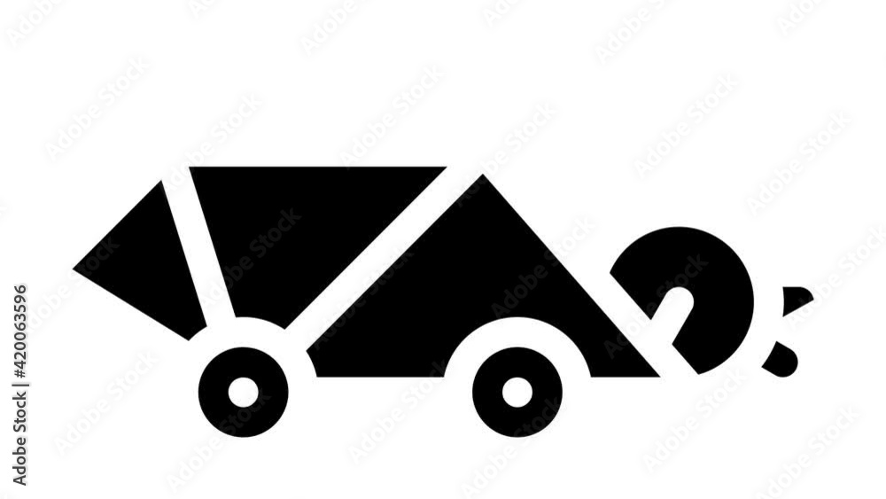 lawn mower glyph icon animation lawn mower glyph icon animation