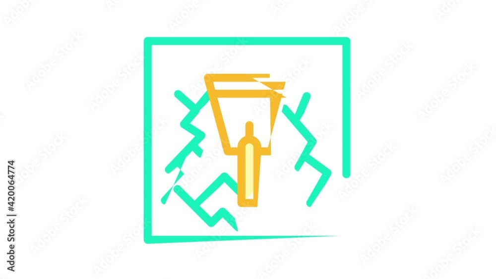wall gaps plaster color icon animation wall gaps plaster color icon animation