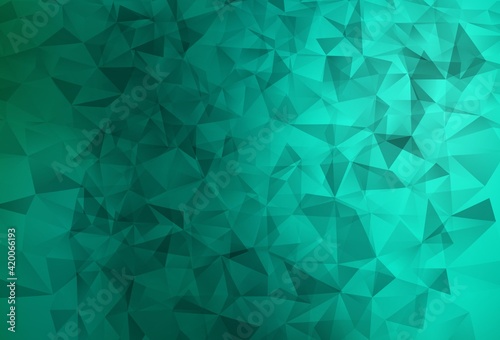 Light Green vector gradient triangles pattern.