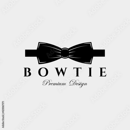 fashion bowtie or tie vintage logo vector illustration design