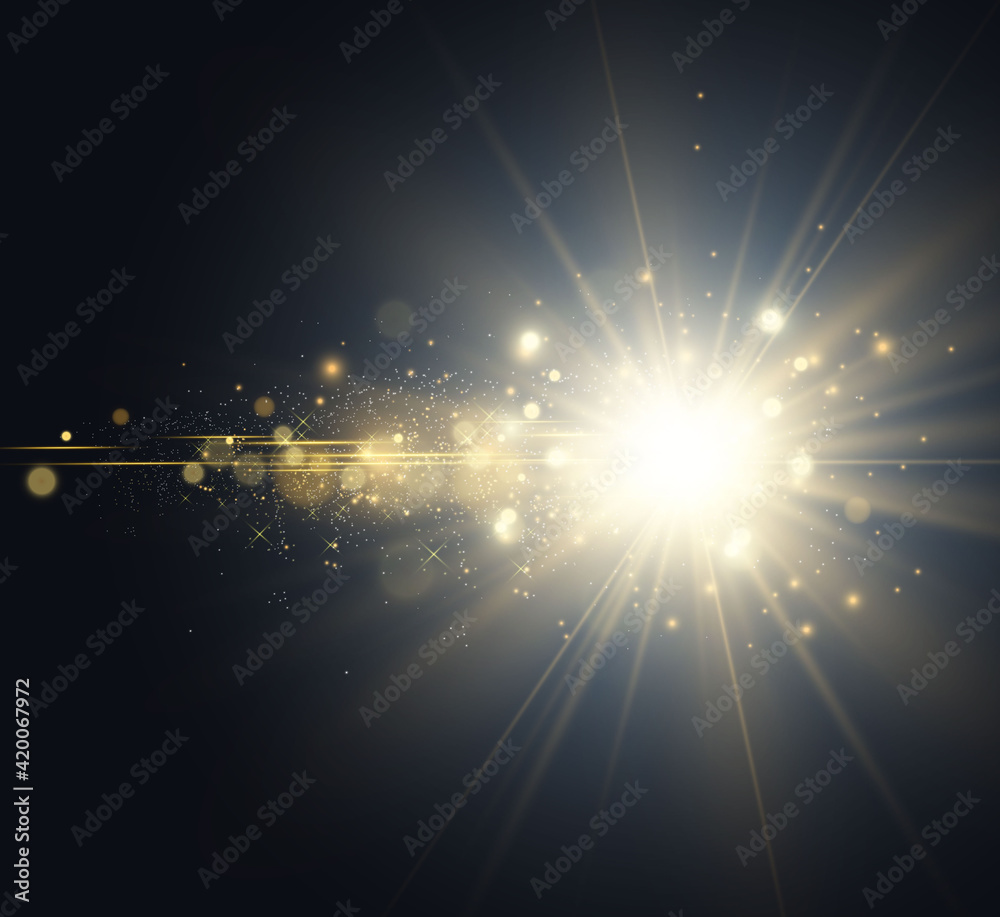 Special lens flash, light effect. The flash flashes rays and searchlight. illust.White glowing light. Beautiful star Light from the rays. The sun is backlit. Bright beautiful star. Sunlight. Glare. Special lens flash, light effect. The flash flashes rays and searchlight. illust.White glowing light. Beautiful star Light from the rays. The sun is backlit. Bright beautiful star. Sunlight. Glare.