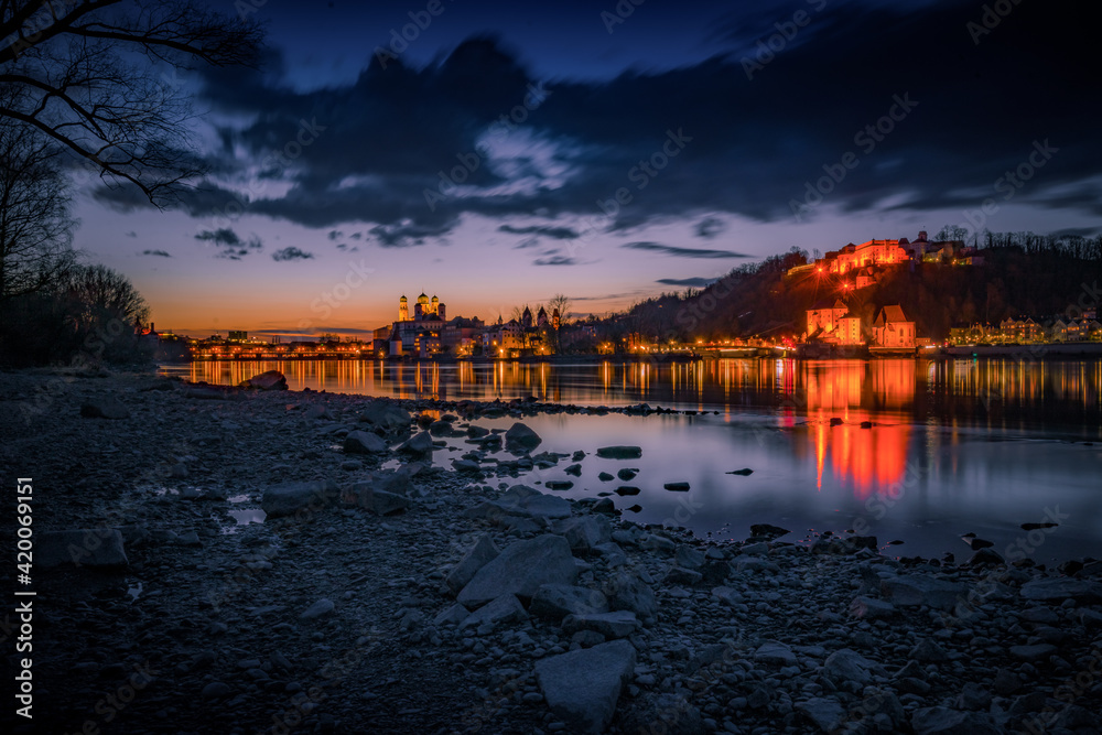 Fototapeta premium Sunset in Passau