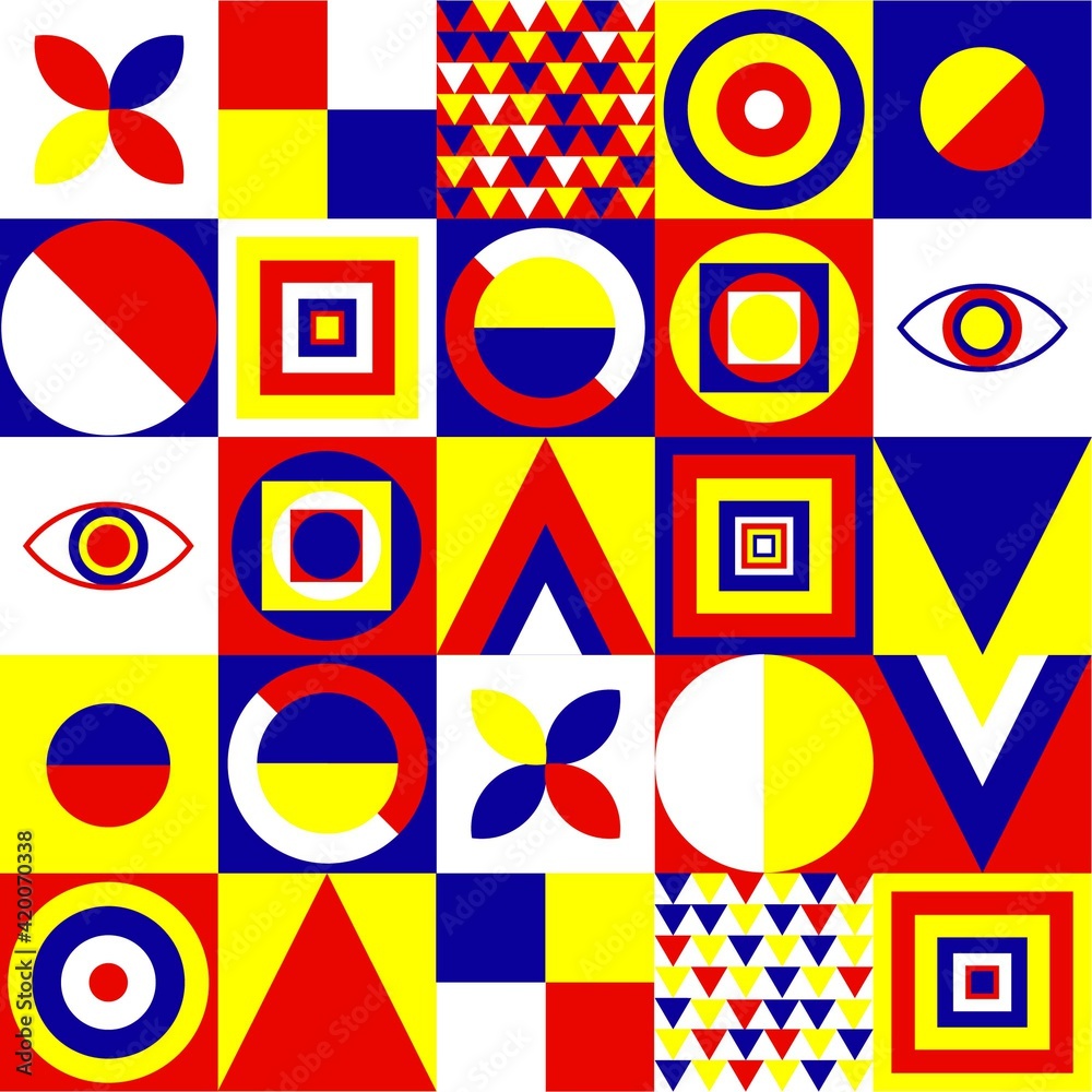 Abstract geometric vector in Neo-Geo style. Abstract geometric vector in Neo-Geo style.
