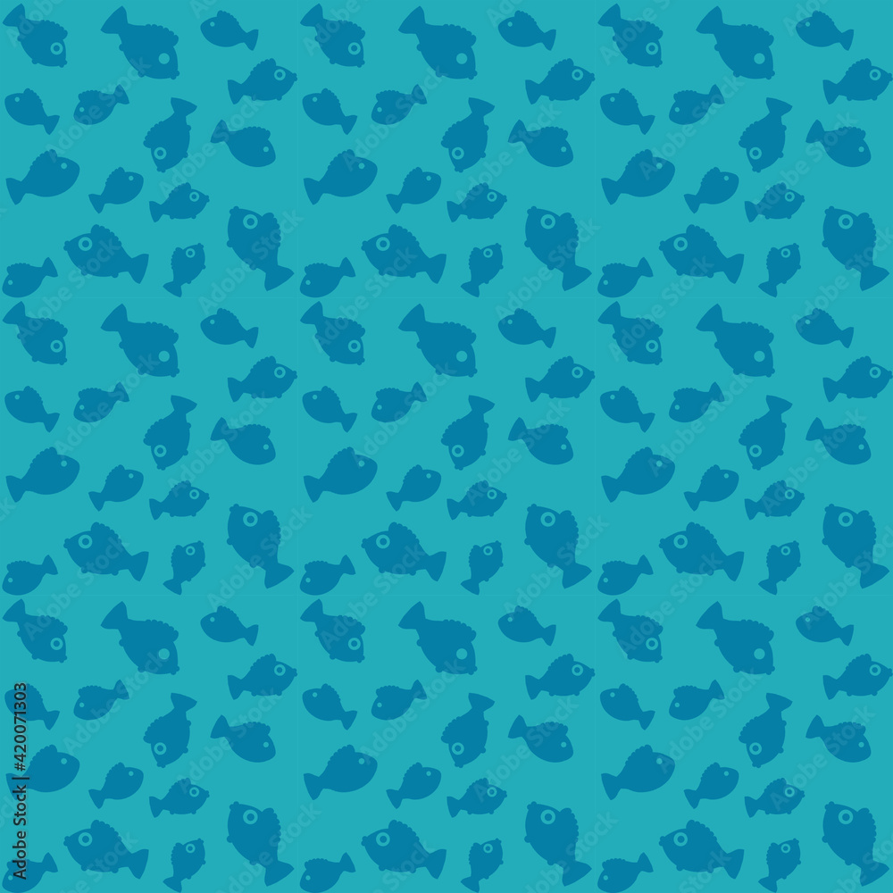 seamless pattern for designer, background, wallpaper for textiles, two-color motif with fish seamless pattern for designer, background, wallpaper for textiles, two-color motif with fish