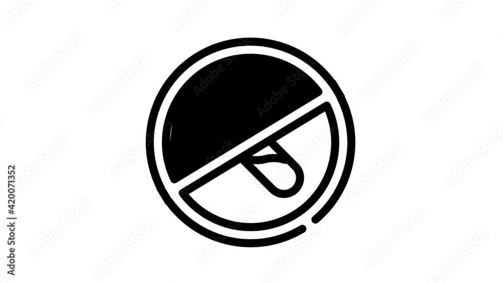 gmo free flask crossed out mark black icon animation gmo free flask crossed out mark black icon animation