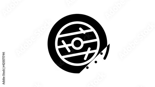 viking shield black icon animation photo