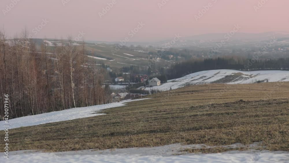 Beautiful hills covered in snow. Beautiful hills covered in snow.