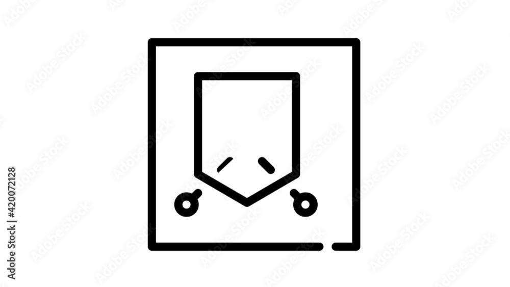 pocket with pins black icon animation pocket with pins black icon animation