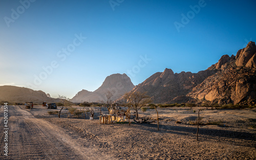 Incredible roads of namibia near spitzkoppe  Africa