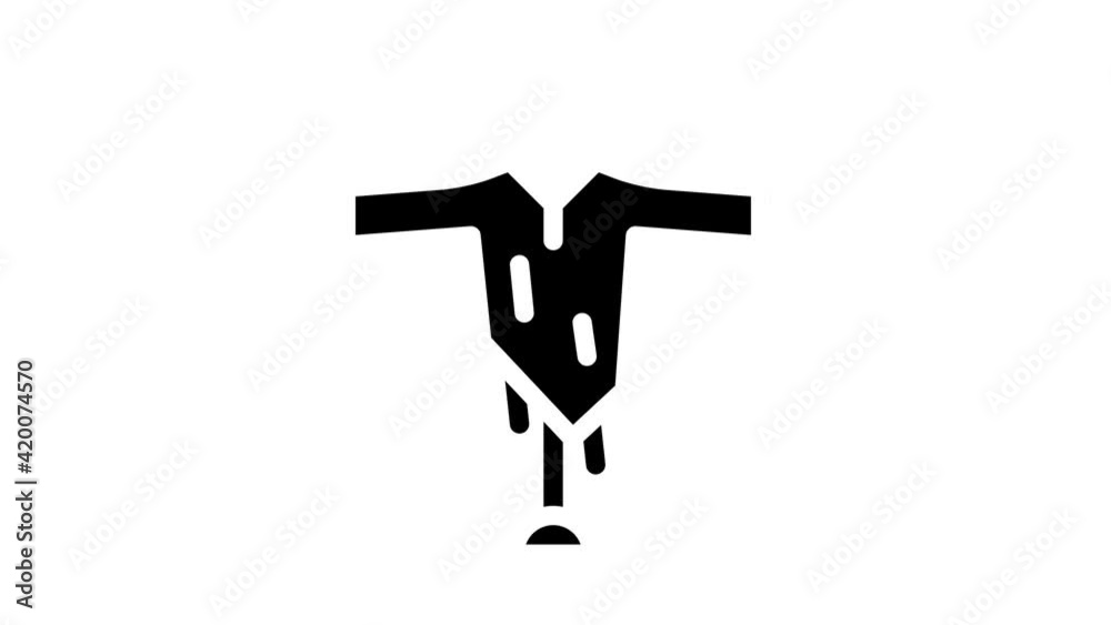 garden scarecrow glyph icon animation garden scarecrow glyph icon animation