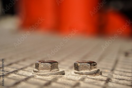 Nut and bolt close up with shallow Dof © steuccio79