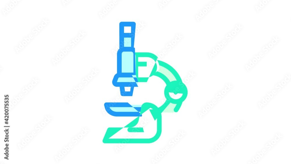microscope equipment color icon animation microscope equipment color icon animation