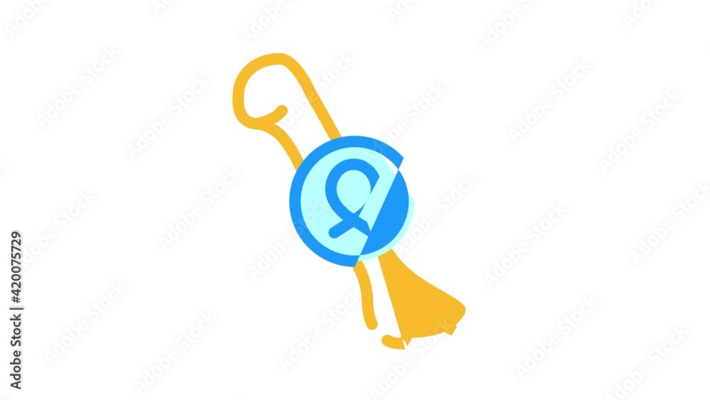 bone cancer color icon animation bone cancer color icon animation