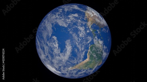 erde planet tagsüber rotierend globus global