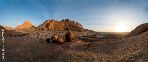 Famous rock formation on the mountains of spitzkoppe