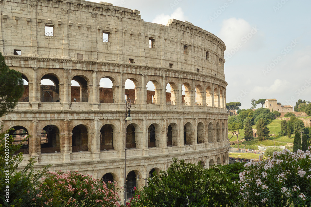 The colosseum, impressive ancient building in Rome
