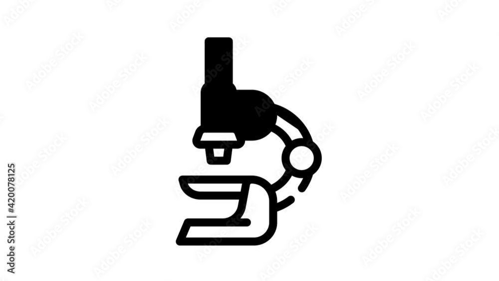 microscope equipment black icon animation microscope equipment black icon animation