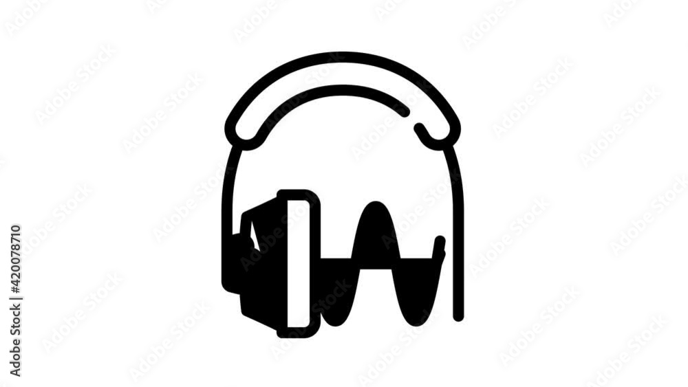hearing testing equipment black icon animation hearing testing equipment black icon animation