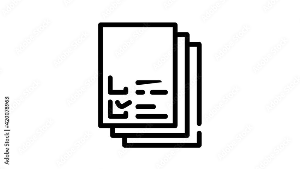 ballots paper lists black icon animation ballots paper lists black icon animation