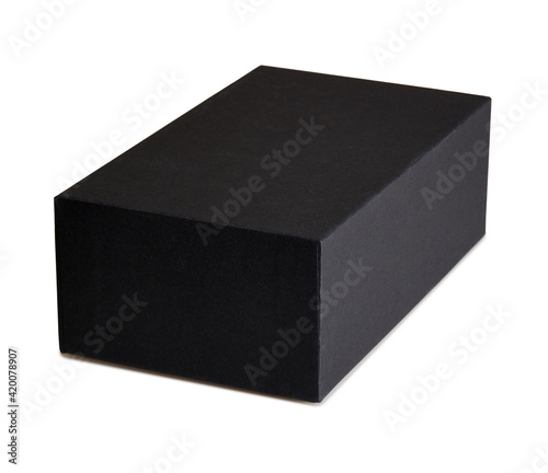 Studio shot of a Small black box isolated on white with clipping path