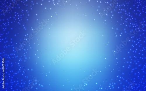 Light BLUE vector texture with milky way stars.