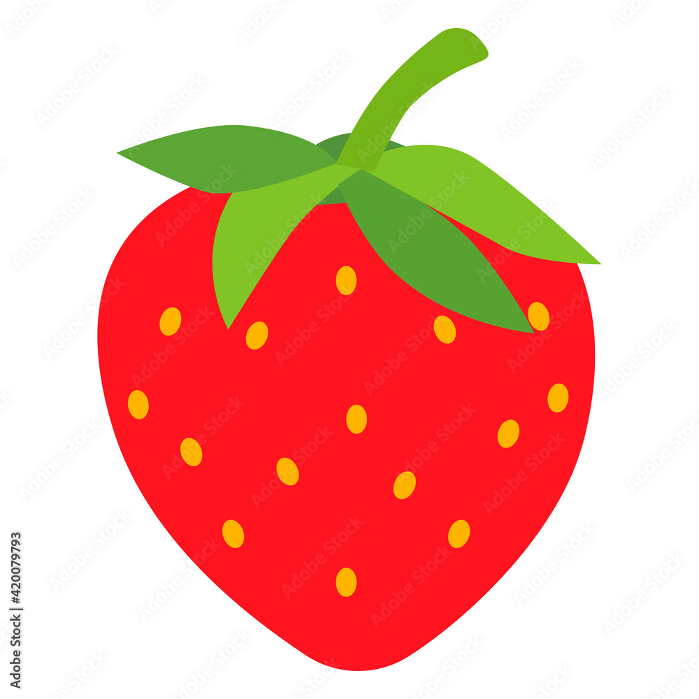 Strawberry cartoon symbol. Vector art illustration. Strawberry cartoon symbol. Vector art illustration.