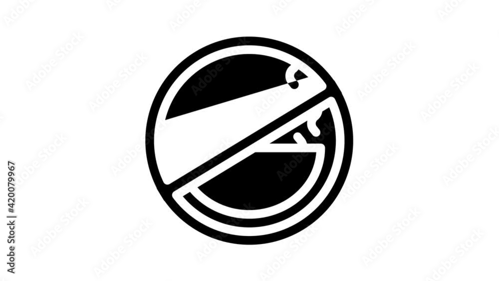 ethnoscience crossed out sign glyph icon animation ethnoscience crossed out sign glyph icon animation