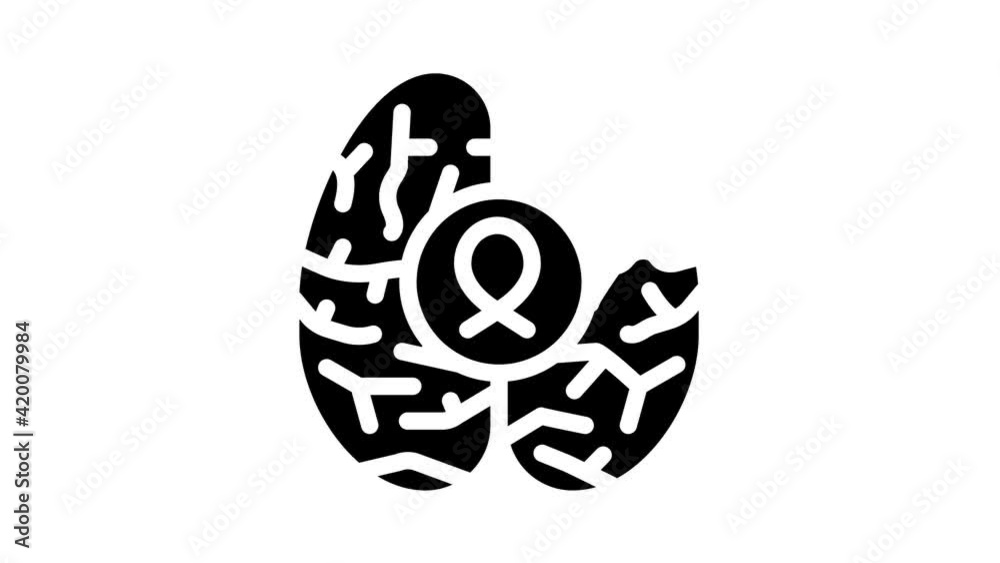 brain cancer glyph icon animation brain cancer glyph icon animation