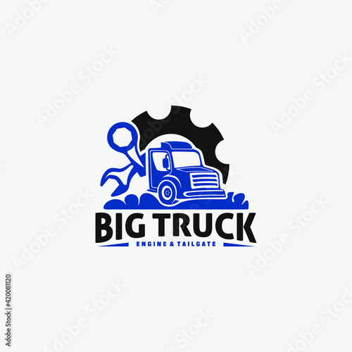 Truck Logo Design Transportation Shipping Vector Icon Illustration