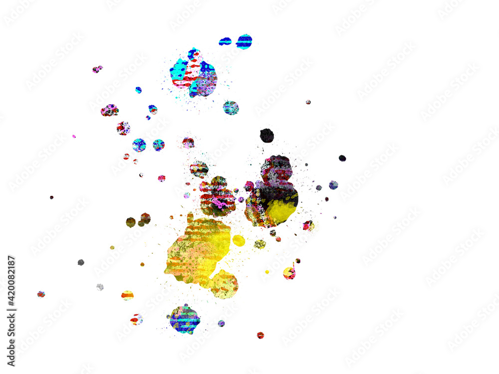 Fototapeta premium abstract watercolor background with splashes, isolated design element