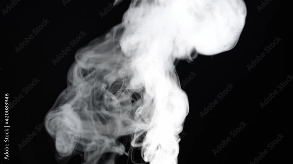 Close-Up Smoke Fast Moving Smoke Billow With High Density And Turbulence
