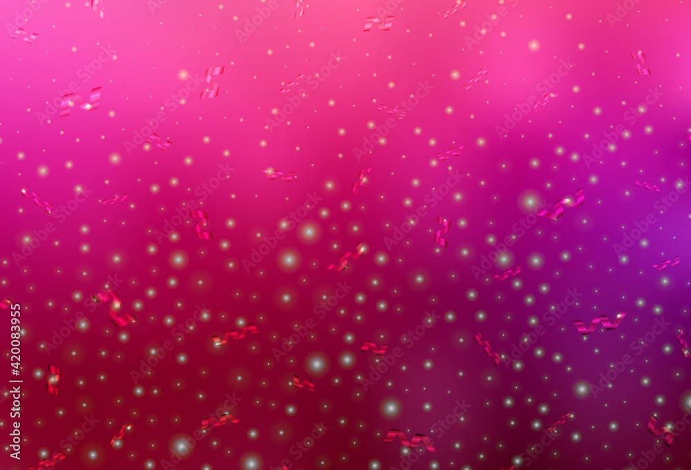 Light Purple, Pink vector texture in birthday style.