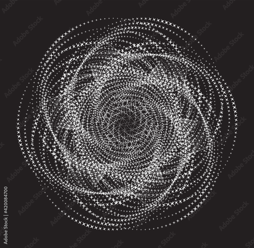 Dotted Halftone Vector Spiral Pattern or Texture with Stars Dotted Halftone Vector Spiral Pattern or Texture with Stars