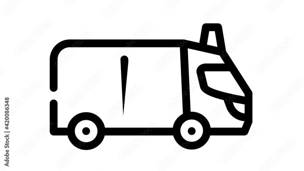 ambulance car black icon animation ambulance car black icon animation
