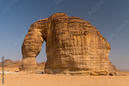 Elephant Rock in Al Ula, Saudi Arabia.