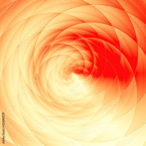 Abstract clean template with orange rolled smooth rounds on light background
