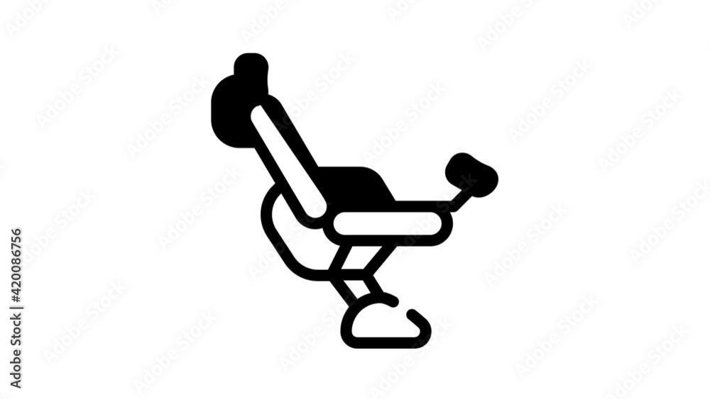 gynecological chair black icon animation gynecological chair black icon animation