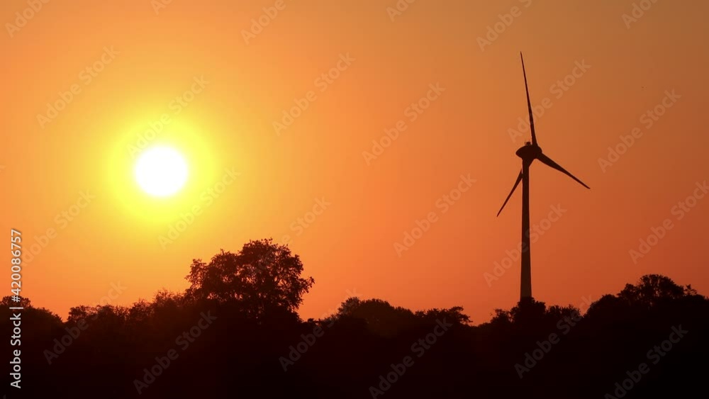 one windmill turbine At Sunrise, Wind Energy
one windmill turbine At Sunrise, Wind Energy