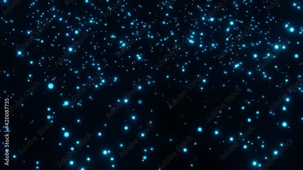 abstract Glittering shining blue Particles on black background 3D rendering abstract Glittering shining blue Particles on black background 3D rendering