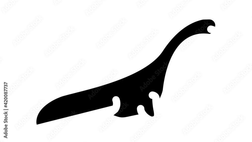 pliosauroids dinosaur glyph icon animation pliosauroids dinosaur glyph icon animation