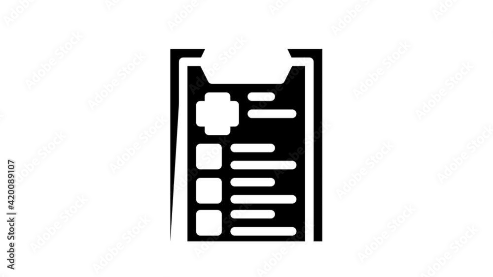 medical checklist glyph icon animation medical checklist glyph icon animation