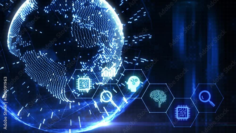 The concept of 6G network, high-speed mobile Internet, new generation networks. Business, modern technology, internet and networking concept.