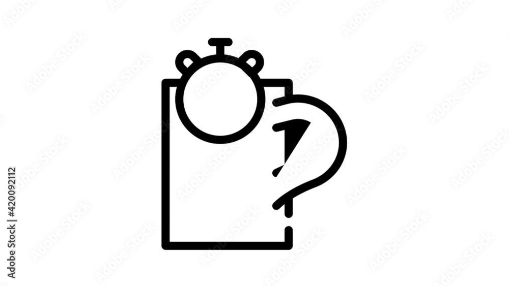 coffee break relax time black icon animation
