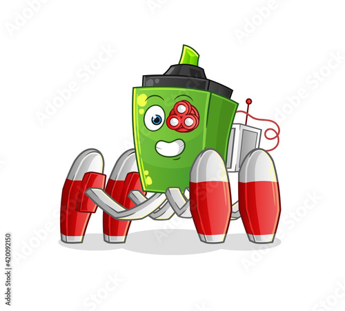 marker future robot vector. cartoon character
