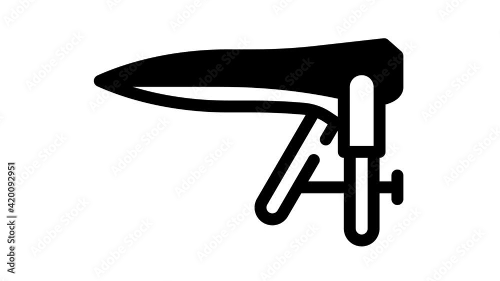 gynecological speculum black icon animation gynecological speculum black icon animation