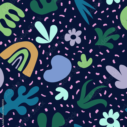 Cute Festive Modern Organic Abstract Shapes for backgrounds, textures, web design, kids