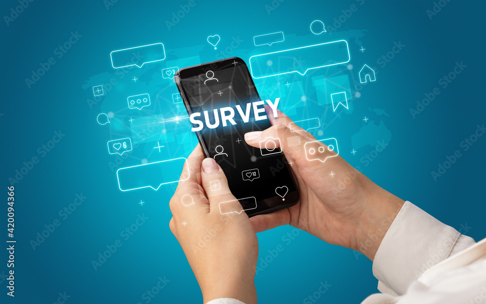 Hand using smartphone with social media concept Hand using smartphone with social media concept